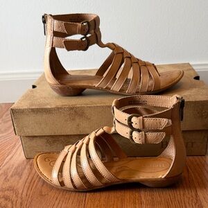 Born Tan Strappy Sandals
